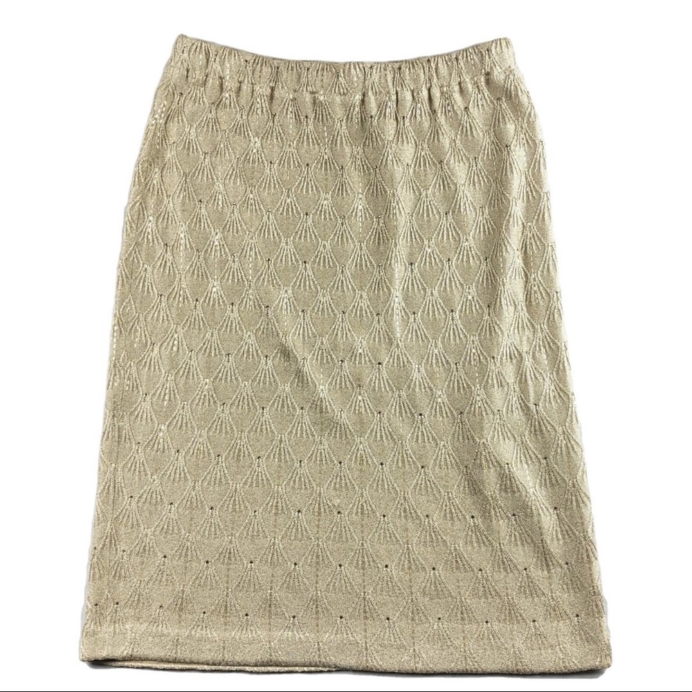 St John Evening Marie Gray 10 Gold Santanta Knit